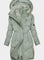 Alberta | Women's Fleece Lined Quilted Hooded Puffer Jacket - Green