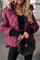 Brenda | Women's Quilted Hooded Puffer Jacket - Wine Red