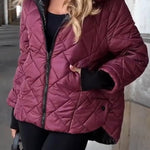 Brenda | Women's Quilted Hooded Puffer Jacket - Brown