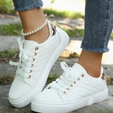 Lydia | Women's Orthopaedic Quilted Leather Look Trainers