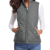 Brooke | Women's Quilted Padded Puffer Jacket - Grey