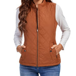 Brooke | Women's Quilted Padded Puffer Jacket - Light Mocha