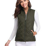 Brooke | Women's Quilted Padded Puffer Jacket - Olive Green