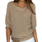 Tessa | Women's Oversized Relaxed Fit Batwing Sleeve Jumper - Beige