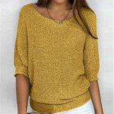 Tessa | Women's Oversized Relaxed Fit Batwing Sleeve Jumper - Yellow