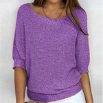 Tessa | Women's Oversized Relaxed Fit Batwing Sleeve Jumper - Purple