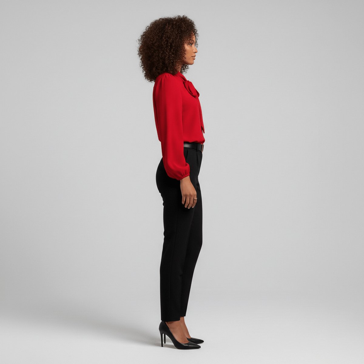 Ann | Women's Long Sleeve Oversized Bow Detail Blouse
