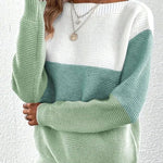 Mary | Women's Oversized Relaxed Fit Cashmere Feel Turtleneck Jumper - Green