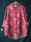 Angelica | Women's Long Sleeve Floral Relaxed Fit Blouse - Pink Floral