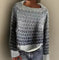 Rebecca | Women's Fair Isle Oversized Relaxed Fit Jumper - Grey