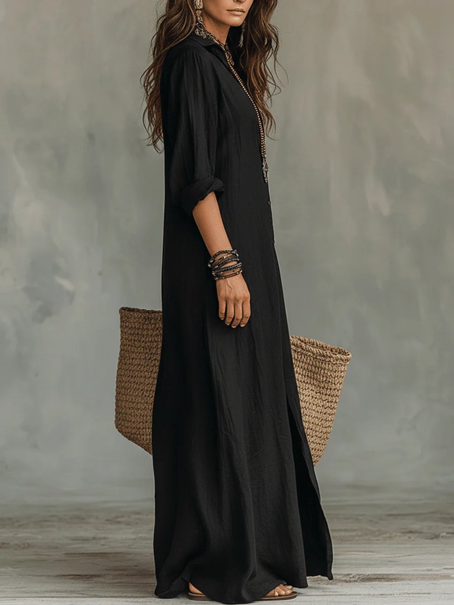 Sarah | Women's Long Sleeve Oversized Relaxed Fit Shirt Dress