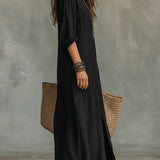 Sarah | Women's Long Sleeve Oversized Relaxed Fit Shirt Dress