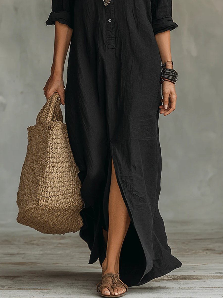 Sarah | Women's Long Sleeve Oversized Relaxed Fit Shirt Dress