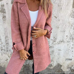 Martha | Women's Oversized Longline Relaxed Fit Coat - Pink