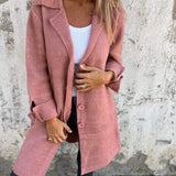 Martha | Women's Oversized Longline Relaxed Fit Coat - Pink