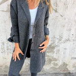 Martha | Women's Oversized Longline Relaxed Fit Coat - Khaki