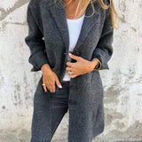Martha | Women's Oversized Longline Relaxed Fit Coat - Grey