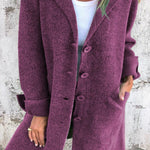 Martha | Women's Oversized Longline Relaxed Fit Coat - Purple