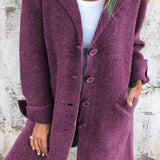 Martha | Women's Oversized Longline Relaxed Fit Coat - Purple
