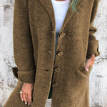 Martha | Women's Oversized Longline Relaxed Fit Coat - Brown