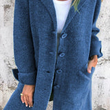 Martha | Women's Oversized Longline Relaxed Fit Coat - Blue