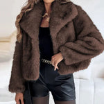 Belinda | Women's Oversized Open Front Relaxed Fit Coat - Brown
