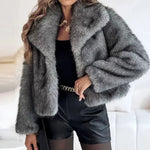 Belinda | Women's Oversized Open Front Relaxed Fit Coat - Dark Grey