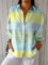 Bethany | Women's Oversized Button Front Relaxed Fit Blouse - Multicolor