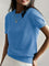 Autumn | Women's Oversized Crew Neck Relaxed Fit Jumper - Blue