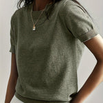 Autumn | Women's Oversized Crew Neck Relaxed Fit Jumper - Olive