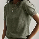 Autumn | Women's Oversized Crew Neck Relaxed Fit Jumper - Olive