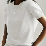 Autumn | Women's Oversized Crew Neck Relaxed Fit Jumper - White