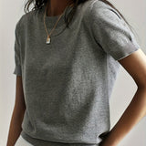 Autumn | Women's Oversized Crew Neck Relaxed Fit Jumper - Grey