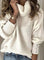 Vanessa | Women's Ribbed Cowl Neck Jumper - White