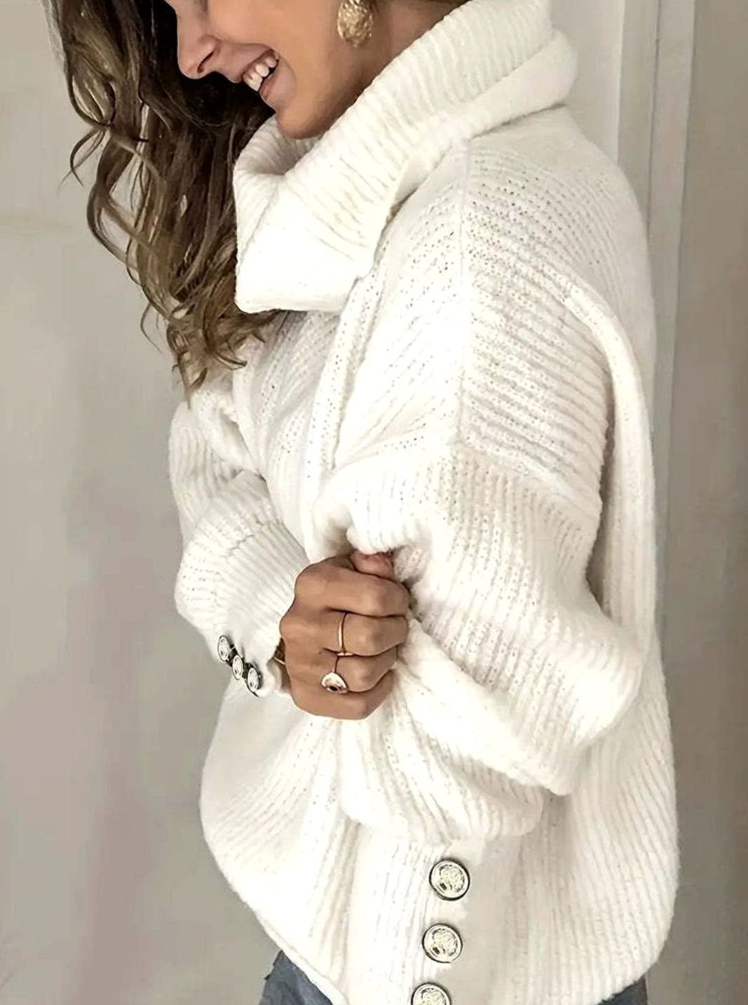 Vanessa | Women's Ribbed Cowl Neck Jumper