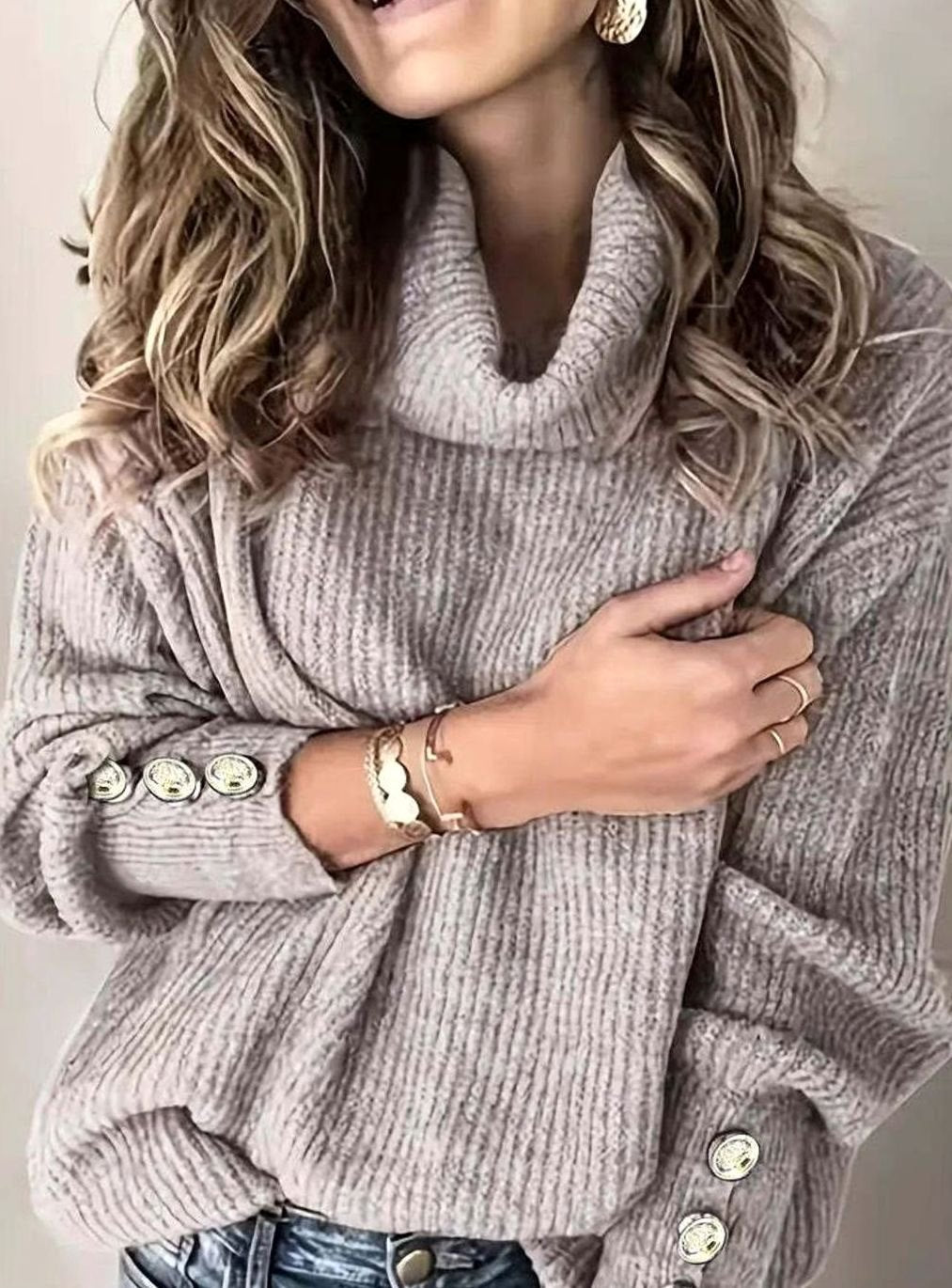 Vanessa | Women's Ribbed Cowl Neck Jumper
