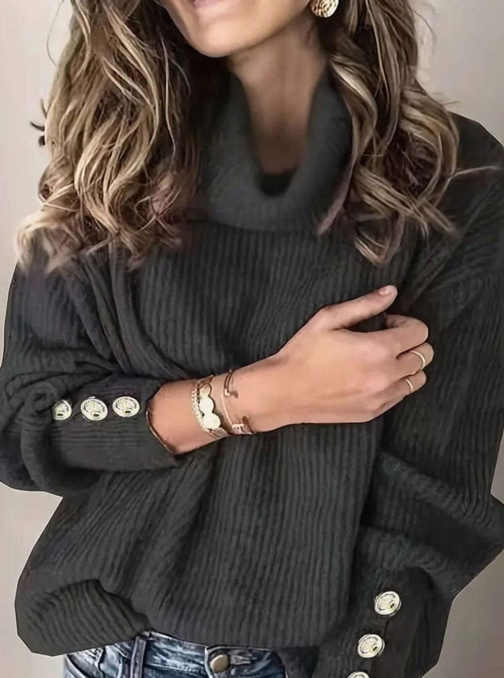 Vanessa | Women's Ribbed Cowl Neck Jumper
