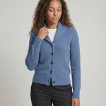 Adeline | Women's Button Front Ribbed Lapel Collar Cardigan