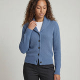 Adeline | Women's Button Front Ribbed Lapel Collar Cardigan