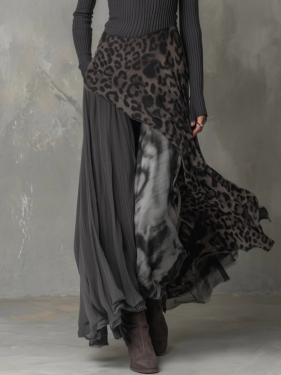 Laura | Women's Long Sleeve Leopard Print Ribbed Jumper