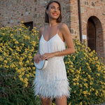 Violet | Women's Sequin Fringe Mini Cocktail Dress