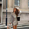 Shelley | Women's Long Sleeve Sequin Mini Cocktail Dress - Silver