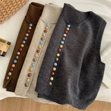 Vivian | Women's Sleeveless Button Front Cardigan