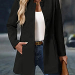 Susanna | Women's Open Front Longline Stand Collar Blazer