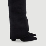 Willa | Women's Suede Look Fold Over Knee-High Boots