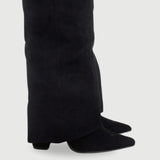 Whitney | Women's Suede Look Buckle Pointed Toe Boots