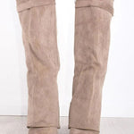 Whitney | Women's Suede Look Buckle Pointed Toe Boots