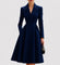 Annie | Women's Long Sleeve Tailored Coat - Navy Blue