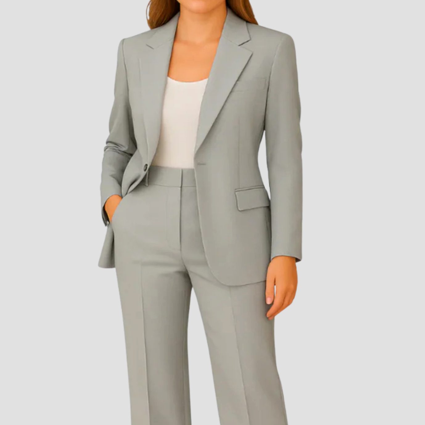 Erin | Women's Tailored Blazer - Grey