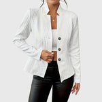 Emma | Women's Quilted Tailored Cable Knit Blazer
